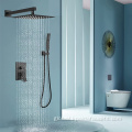 Concealed shower set Matte Black Bathroom Shower Wall Mounted Mixer Faucet Rain Shower System Combination Set with Hand Shower Supplier